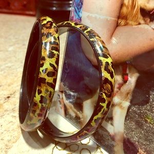Animal print bracelet set